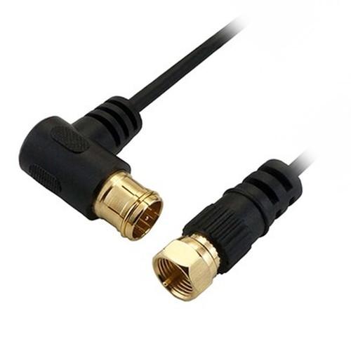 5セット ホーリック 極細アンテナケーブル 50cm ブラック L字差込式-ネジ式 AC05-777...