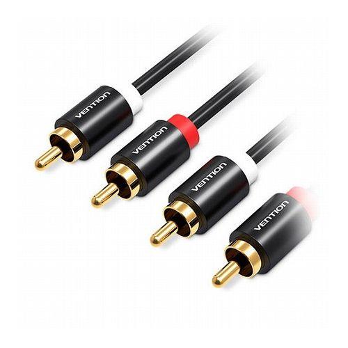 5本セット VENTION 2RCA Male to Male オーディオケーブル メタルタイプ 3...