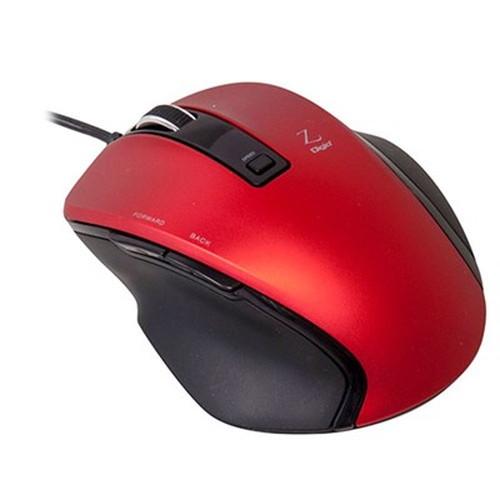 Digio デジオ 小型有線5ボタンBlueLEDマウス レッド MUS-UKF120R パソコン周...