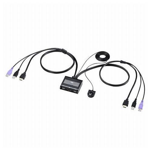 サンワサプライ HDMI対応手元スイッチ付きパソコン自動切替器 2:1 SW-KVM2WHU 代引不...