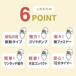 ゴリラ仙人のひとつかみ 電動ふくらはぎケア ブ...の詳細画像5