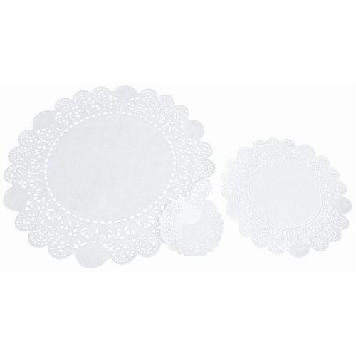 レースペーパー 白 丸型 50枚入 13.5吋 340mm 代引不可