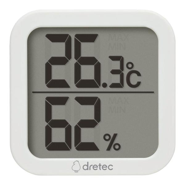 デジタル温湿度計 クラルO-414WT ホワイト株式会社 ドリテック4536117040364 代引...