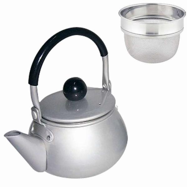 アルマイト ドリーム急須 つる付 シルバー 代引不可