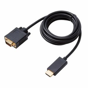 エレコム 変換ケーブル HDMI-VGA 2.0m ブラック CAC-HDMIVGA20BK 代引不可