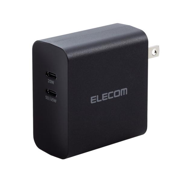 エレコム ELECOM ノートパソコン 充電器 PD 65W タイプC ×2 MacBook Pro...