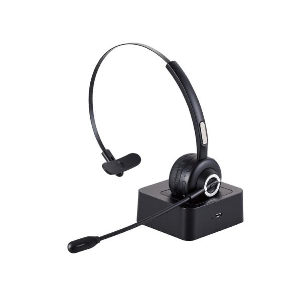 エレコム ELECOM ワイヤレス ヘッドセット 片耳 Bluetooth マイク付き オーバーヘッ...