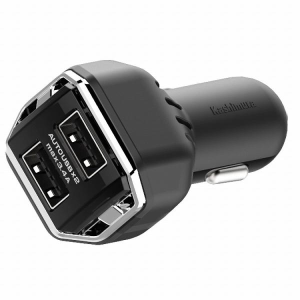 カシムラ DC-3.4A-USB2ポート AJ-557 代引不可