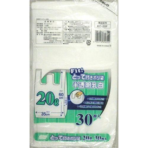 日本技研工業 Kitchen Corner Fit とって付きポリ袋 半透明乳白 20L 30P K...