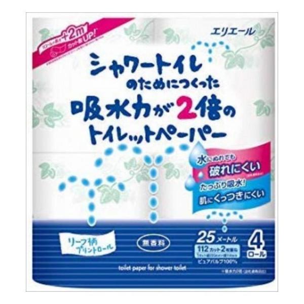 3個セット 大王製紙 エリエール シャワートイレのためにつくった吸水力が2倍のトイレットペーパー 4...