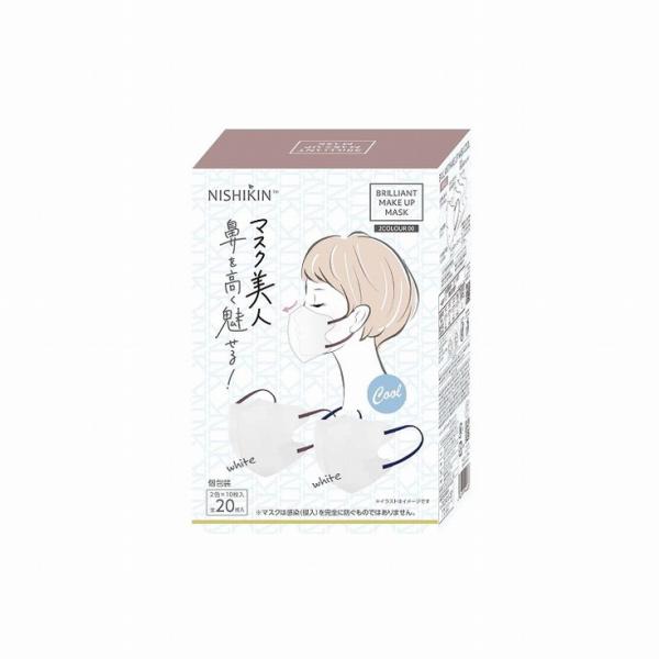 単品12個セット NISHIKIN ブリリアントメイクアップマスCOOL20枚入 2色×10枚 個包...