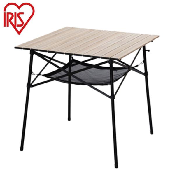 アイリスオーヤマ ウッドグレインテーブル 折りたたみ アウトドアテーブル WGT-700 IRIS ...
