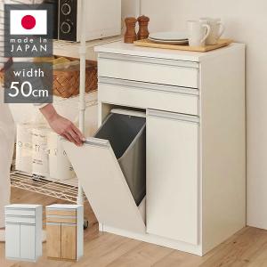 ゴミ箱 隠す収納 キッチンカウンター 1分別 蓋が自動開閉 スライド