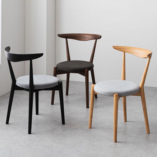 ダイニングチェア 完成品 単品 肘付き 椅子 イス おしゃれ 北欧 モダン 木製 無垢材 オーク ウ...