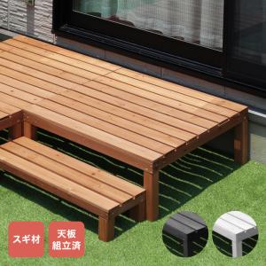 ウッドデッキ　濡れ縁　直接お渡しのみ ウッドデッキ 90 ※ウッドデッキ90単品 縁台 濡れ縁 キット ステップ