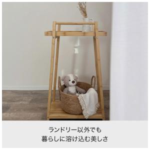 Like-it バンブーランドリーワゴン 2段...の詳細画像2