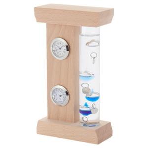 ガラスフロート温度計 ウェザーステーション 茶谷産業 333-800 ガラスフロート 温度計 ガリレ...