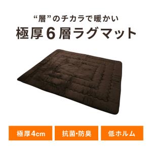 極厚6層ラグ 240×200 3帖 長方形 抗...の詳細画像1