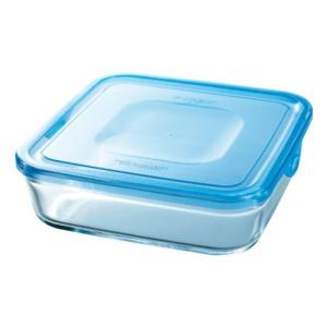 イワキ(iwaki) NEWパック＆レンジ 角型 550ml アクアブルー KBC3240HBL