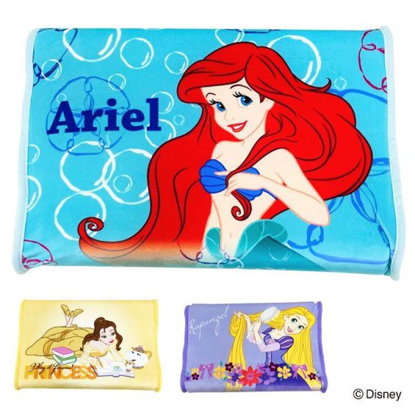 ディズニー Disney ジュニアソフト低反発まくら アリエル ベル ラプンツェル 35×25cm ...