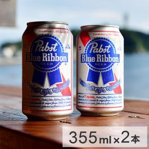 パブストブルーリボン 2缶セット 355ml ギフト ラッピング済 ビール ラガー アメリカンラガー アメリカ Pabst Brewing Blue Ribbon 缶ビール｜rcmdhl