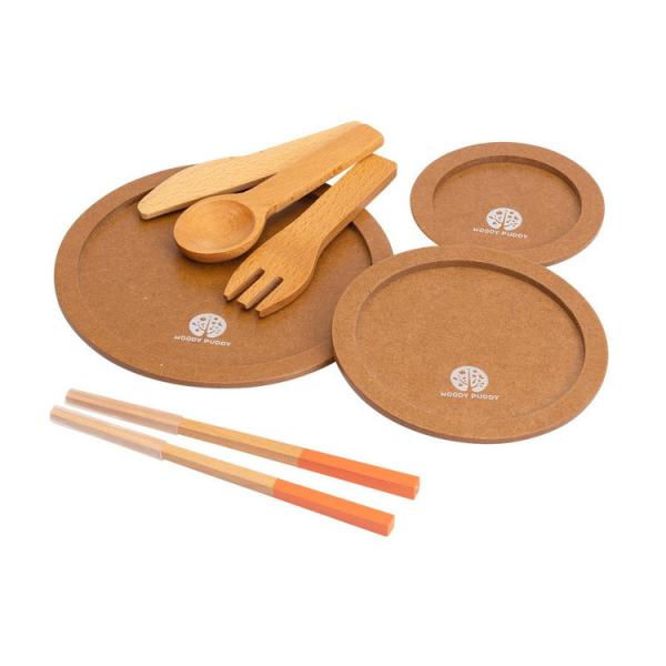 正規販売店 ウッディプッディ はじめてのおままごと 食器7点セット WOODYPUDDY 木のおまま...
