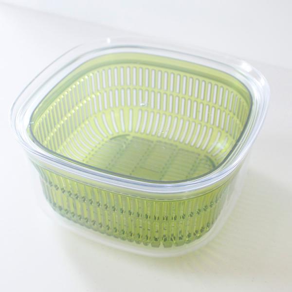 オカ プリス ベジマジ あらう レギュラー グリーン野菜 水切り 保存 ざる フタ付き ボウル サラ...