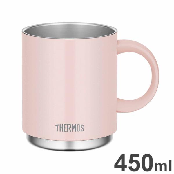 サーモス 真空断熱 マグカップ 450ml ベージュピンク JDS-451 THERMOS 保温 マ...