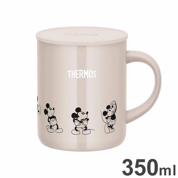サーモス 真空断熱 マグカップ 350ml ミッキー ホワイトベージュ JDG-351 THERMO...