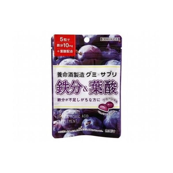 6個セット 養命酒製造 グミXサプリ 鉄分&amp;葉酸 40g x6コ 代引不可