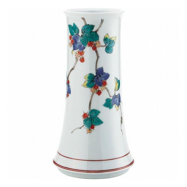 有田焼 福丈窯 ぶどう絵 花瓶 03026 室内装飾品 花瓶 和陶花瓶 代引不可