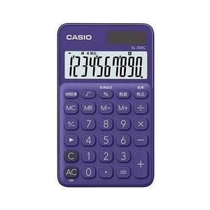 カシオ 電卓 10桁 パープル CASIO カラフル電卓 手帳タイプ SL-300C-PL｜rcmdhl