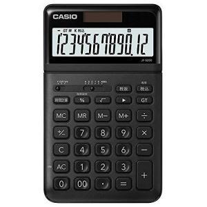 カシオ 電卓 12桁 ブラック CASIO スタイリッシュ電卓 ジャストタイプ JF-S200-BK