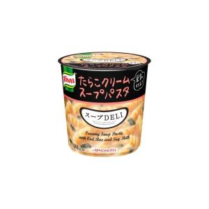 〔まとめ買い〕味の素 クノール スープDELI たらこクリームスープパスタ（豆乳仕立て） 44.7g×24カップ（6カップ×4ケース） 代引不可｜rcmdhl