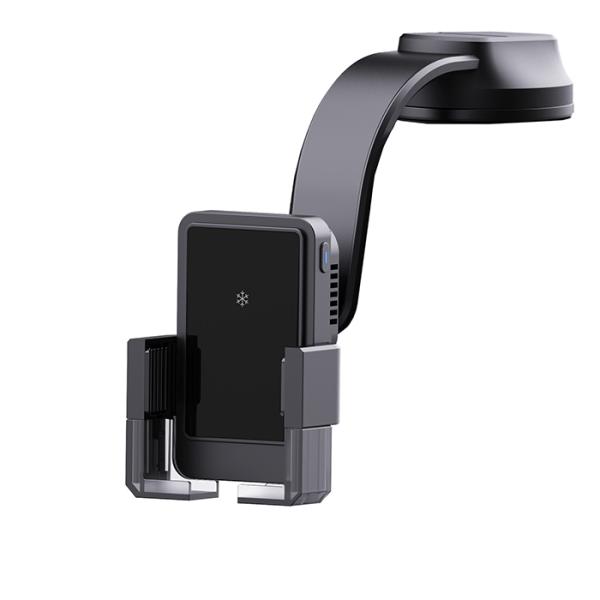 カシムラ 車内用 自動開閉式 ワイヤレススマホ充電ホルダー 冷却機能 充電ON/OFF機能 フレキシ...