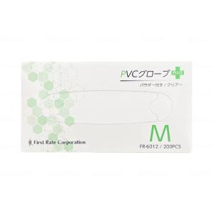 ファーストレイト PVCグローブPLUS プラス パウダー付き 箱 M FR-6012 代引不可
