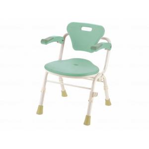 1台 リッチェル やわらかシャワーチェアクレオ折タタミ防カビプラス肘掛付/ライトグリーン/幅52cm ライトグリーン 幅52cm 140067 426626_1060_19600 代引不可