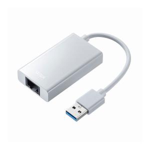 USB3.2-LAN変換アダプタ USBハブポート付・ホワイト USB-CVLAN3WN 代引不可