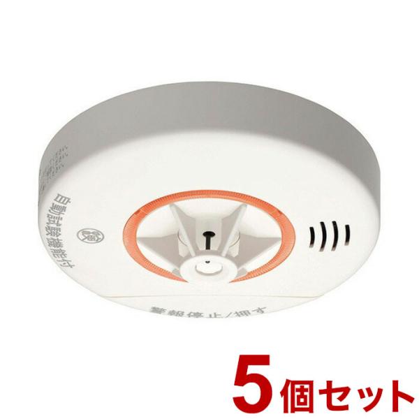 5個セット ニッタン 住宅用火災警報器 スリム型 ねつタンちゃん 熱式 CRL-1A