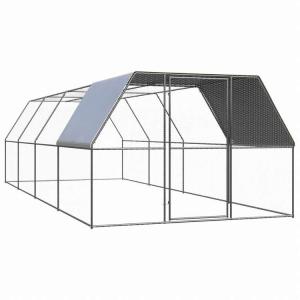 vidaXL 屋外鶏用ケージ 3x8x2 m 亜鉛メッキ鋼製動物 ペット用品 ペット用品 小動物用品 小動物 飼育・ケージ 代引不可