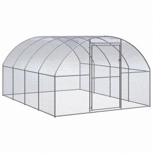 vidaXL 屋外鶏小屋 3x4x2 m 亜鉛メッキ鋼製動物 ペット用品 ペット用品 小動物用品 小動物 飼育・ケージ 代引不可