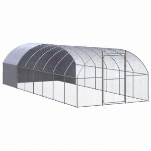 vidaXL 屋外鶏小屋 3x8x2 m 亜鉛メッキ鋼製Animals Pet Supplies ペット用品 小動物用品 小動物 飼育・ケージ 代引不可