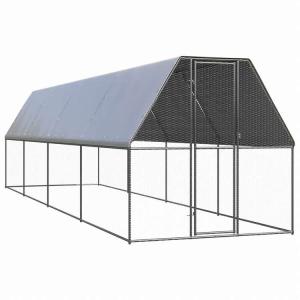 vidaXL 屋外鶏小屋 2x8x2m 亜鉛メッキ鋼製動物 ペット用品 ペット用品 小動物用品 小動物 飼育・ケージ 代引不可