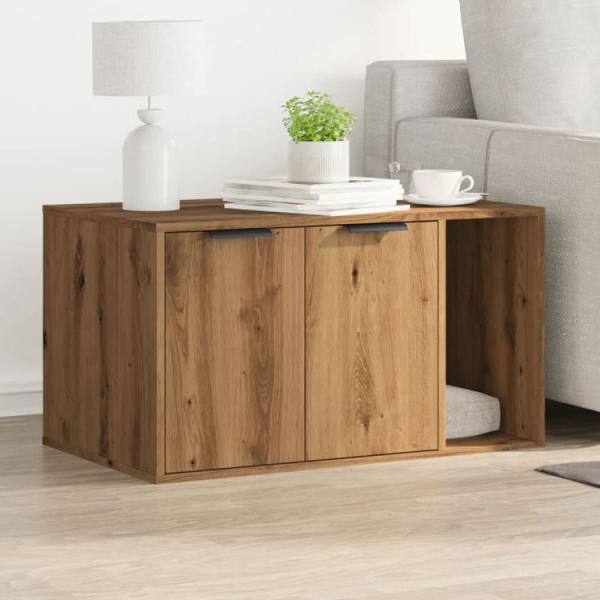 vidaXL 猫用トイレエンクロージャー アーティザンオーク 80x50x45cm エンジニアリング...