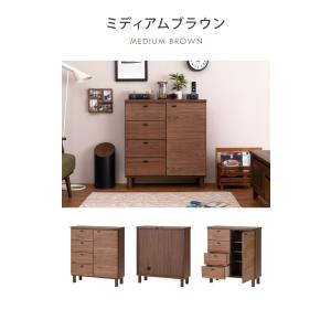 チェスト 北欧 幅80 奥行30 完成品 扉と...の詳細画像2