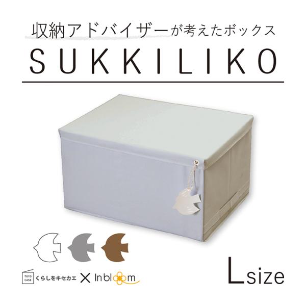 スッキリコ ボックスL 幅45.5cm 奥行き33.5cm 高さ25cm 収納ボックス カラーボック...