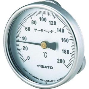 佐藤 バイメタル式表面温度計 サーモペッター 0~200℃ 2340-20 234020 代引不可｜rcmdin