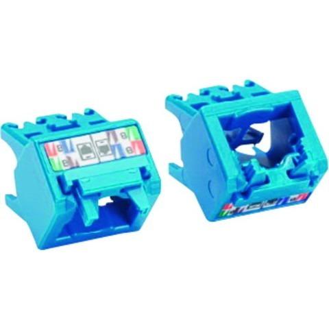 パンドウイット Mini-Com UTP TX-6Aモジュラージャック用上下45度キャップ 青 10...