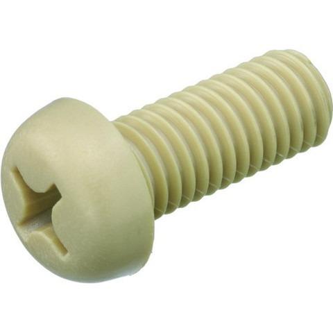 TRUSCO トラスコ ポリフェニレンサルファイド PPS 十字穴付ナベ小ネジ M4X10 50本入...