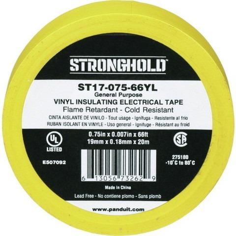 ストロングホールド StrongHoldビニールテープ 一般用途用 黄 幅19.1mm 長さ20m ...